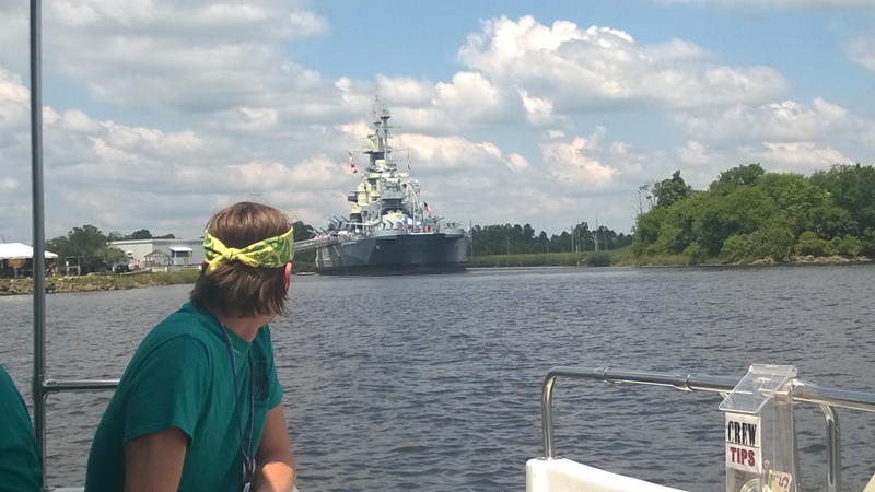 Water taxi to Battleship Park